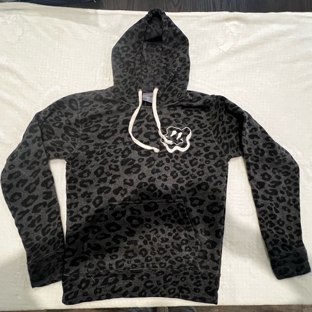 J. America Black Leopard Print Hoodie